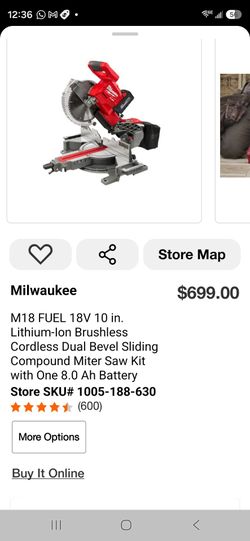 Milwaukee M18 FUEL 10in Sliding Compound Miter Saw. TOOL-ONLY