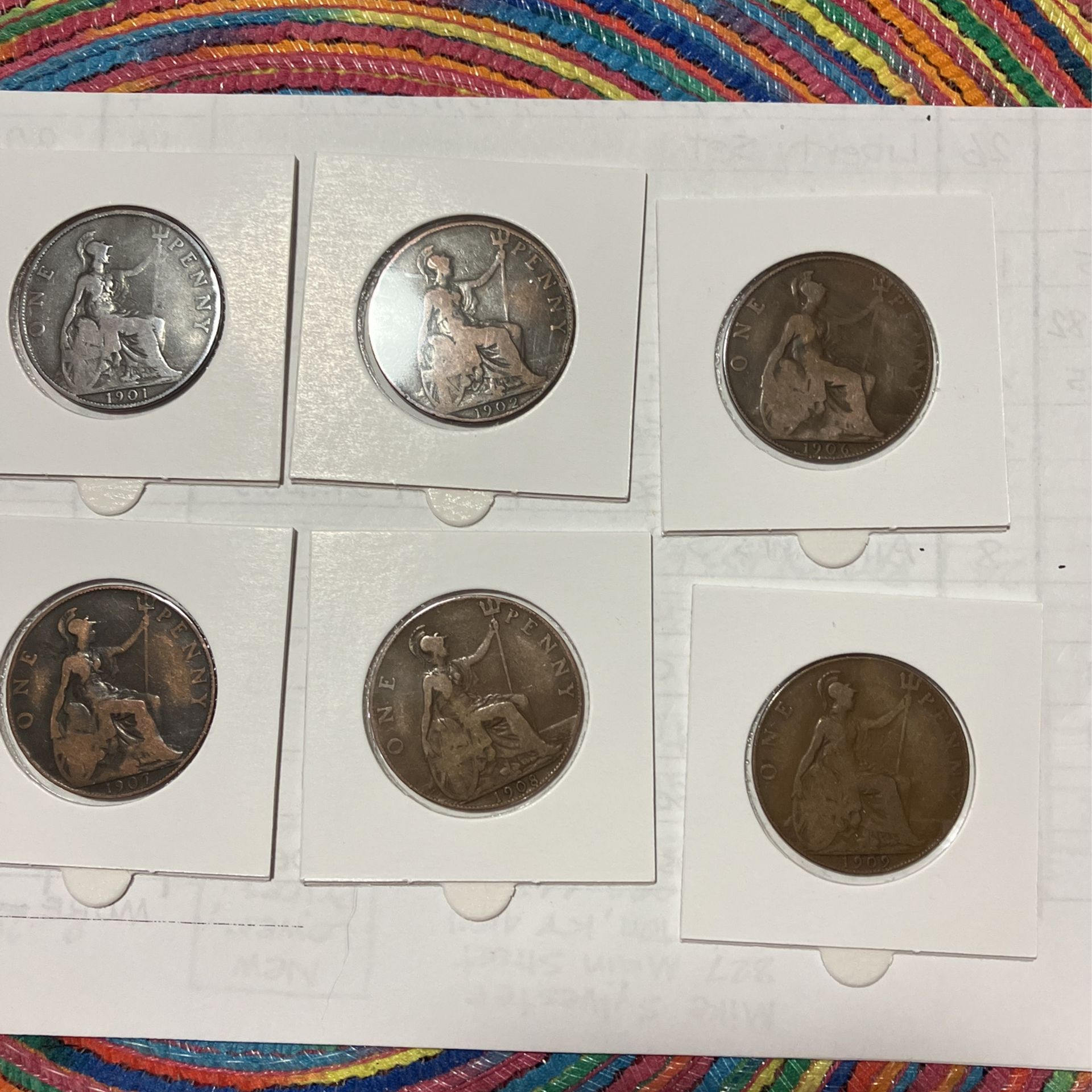 BRITISH COPPER PENNIES. 100+ Years Old