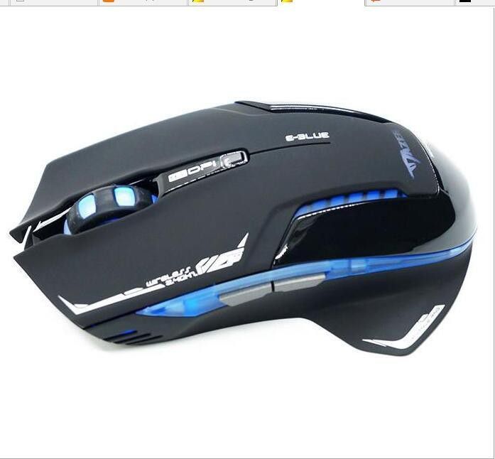 E-3LUE EMS601 Gaming Mouse 2.4GHZ 2500DPI Wireless Mouse Blue LED 0406 b1 05