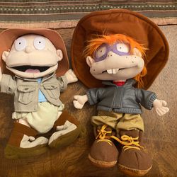 Rugrats Tommy Pickles Safari Doll 9” & Chuckie Safari Doll 11” Nickelodeon - $50