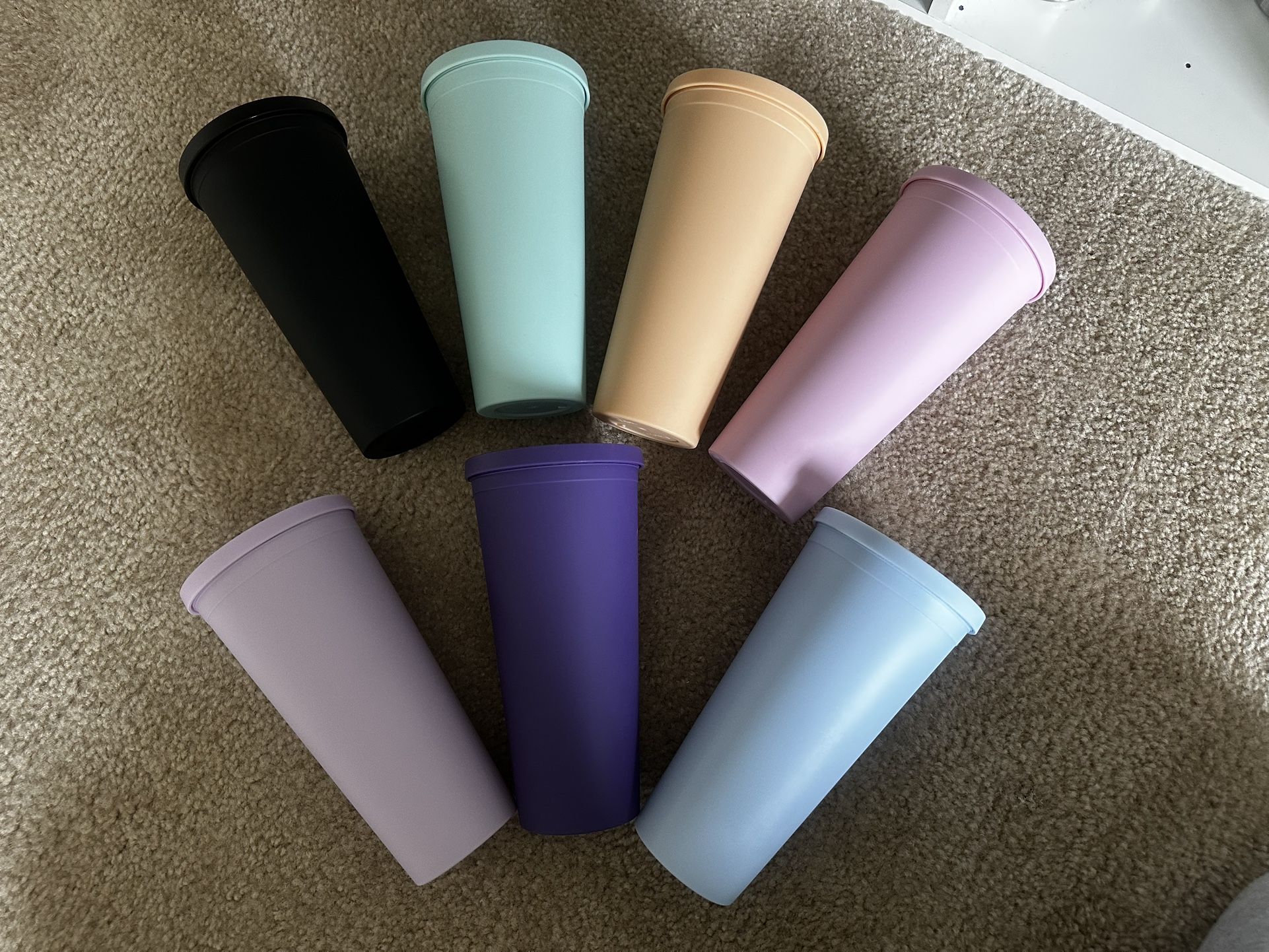 24 oz Strata Matte Tumblers – Brand New, Great for Crafts, Includes Straw