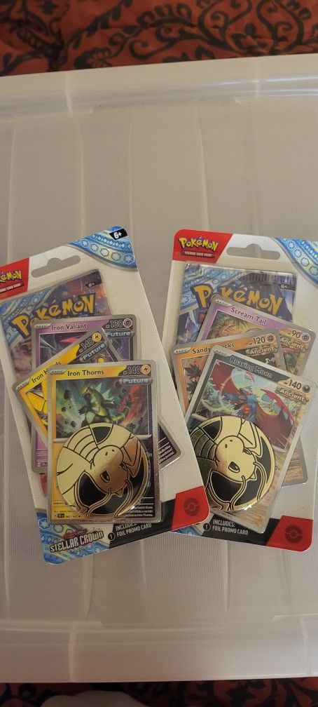 Pokemon Scarlet & Violet Premium Checklane Blisters [Iron Thorns & Roaring Moon]