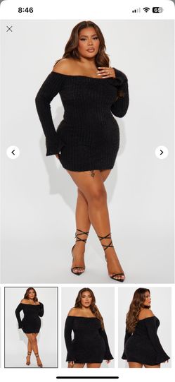 Black Sweater Mini Dress