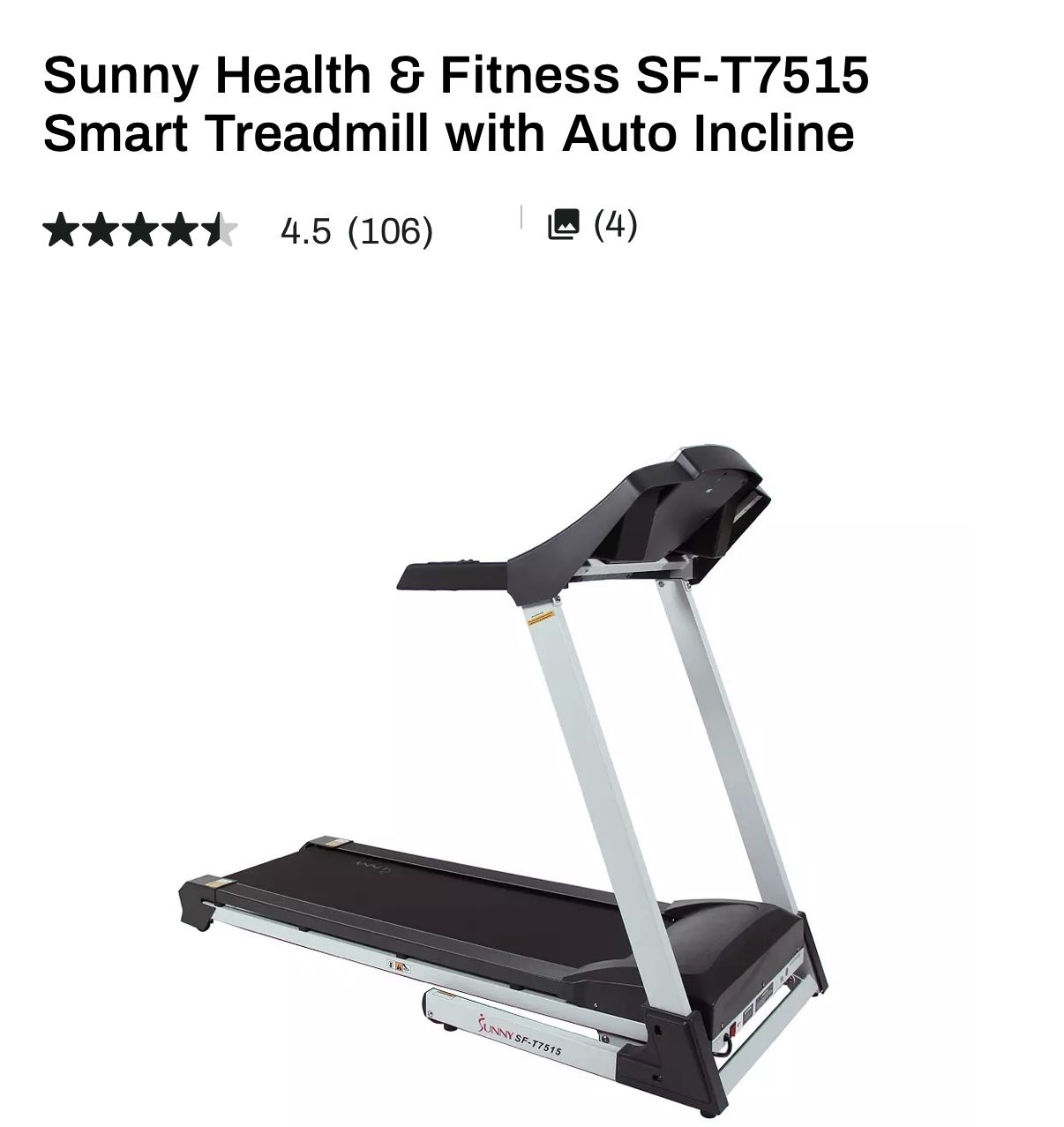 Practically New Smart Treadmill