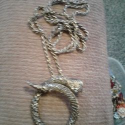 Snake Necklace 32" Chain Unmarked