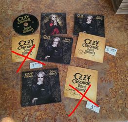 Ozzy osbourne signed patient no 9 card with cd