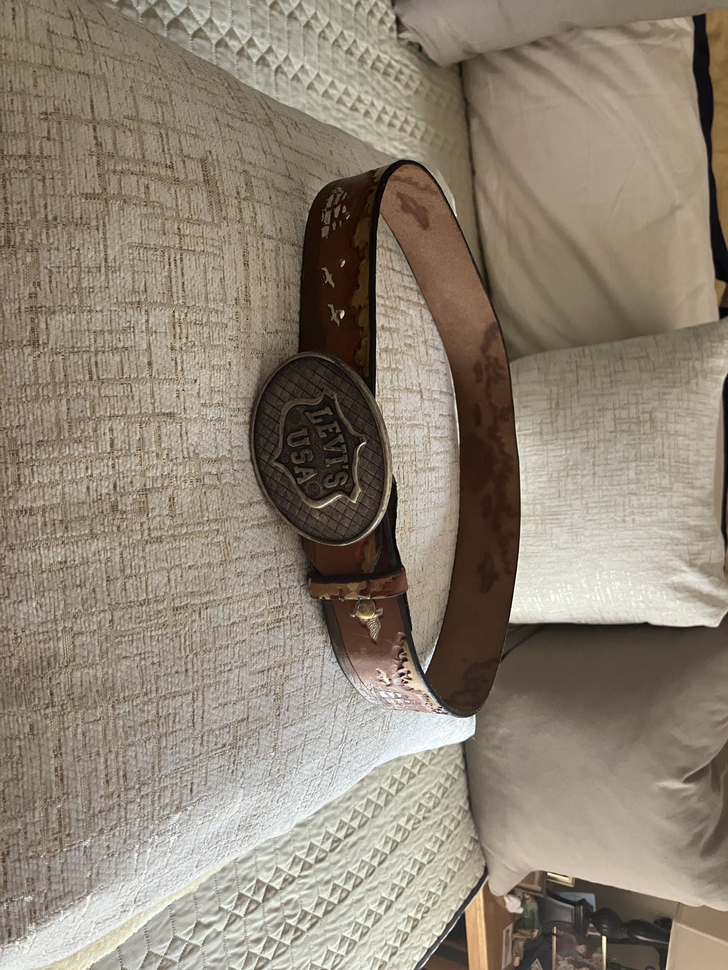 Vintage Levi’s Leather Belt. 33 Inches Long