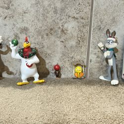 Hallmark Looney Tunes Lot of 6 Christmas ornament Foghorn Bugs Bunny Tweety Daffy