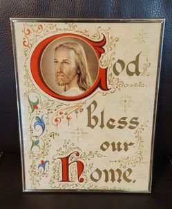 God Bless Our Home - Framed- Ready To Display 