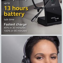 Jabra Engage 75 Wireless Headset, Mono – Telephone Headset with Industry-Leading Wireless Performance, Advanced Noise-Cancelling Microphone, Call Cent