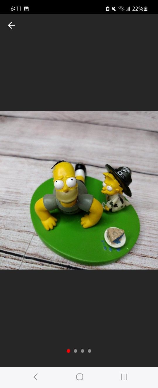 2004 The Simpsons "SEMPER PIE" Statue Hamilton Collection Misadventures of Homer