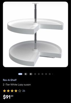 2 -Tier White Lazy susan