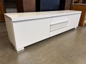 IKEA Besta Burs High Gloss White TV Bench