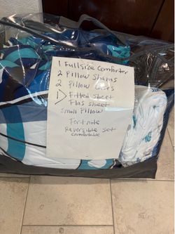 Fortnite Comforter, sheets Full Size
