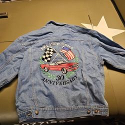 Vintage Levi Style Jacket 30th Anniversary Ford Mustang Size Large