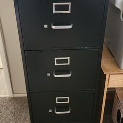 4 Drawer- Black- Letter Size Filing Cabinet