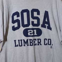 Vintage 1990s Sammy Sosa Lumber Co Chicago Cubs Baseball MLB T-shirt Size Extra Large Great Condition