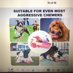 Dog chew toys for aggressive chewers, indestructible tough durable bone