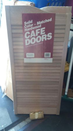 Cafe Doors 36" x 37". Solid hardwood.