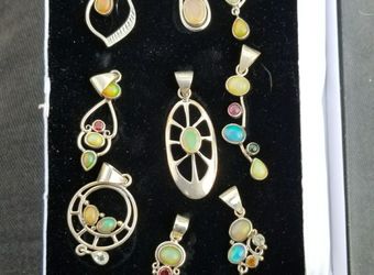 Silver and natural gemstone jewelry