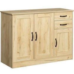 Assembled New Wood Buffet Sideboard with 3 Doors 2drawers Entryway Serving Storage Cabinet