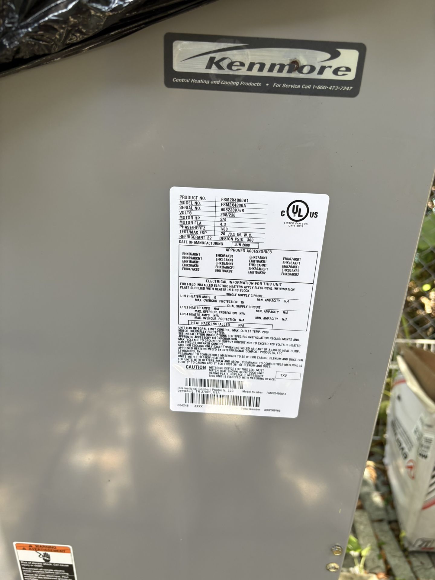Unidad De Aire Acondicionado De 4 Ton Kenmore