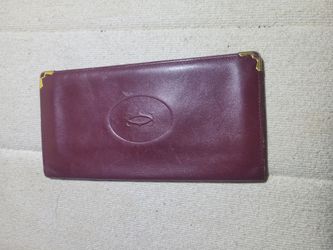 Cartier Must de Cartier Burgundy Leather Long Wallet