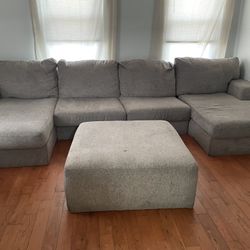 4-Piece Sectional Couch with Ottoman