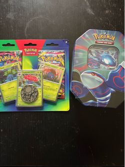 Pokémon TCG Azure Legends Tin – Kyogre ex + Pokémon TCG Enhanced 2-Pack Blister