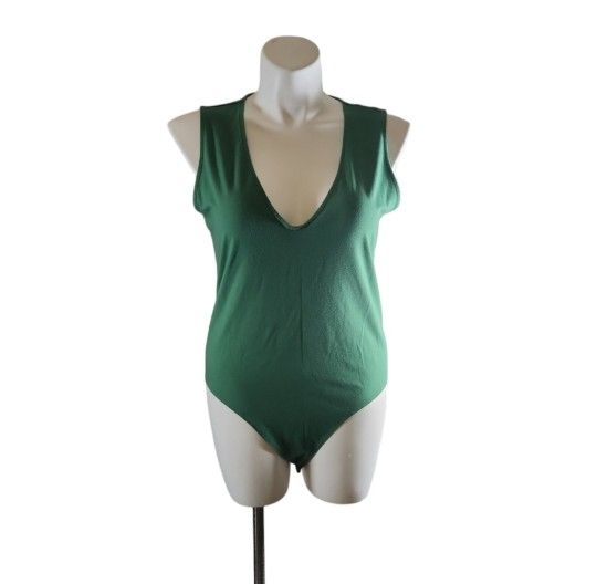 A New Day Size XXL Green Deep V Bodysuit