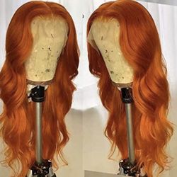 ANDRIA Ginger Orange lace front wigs Long Wigs Loose Wave Glueless Lace Wig
