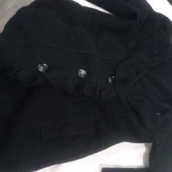 ALFANI womens Black Wool Jacket Medium 