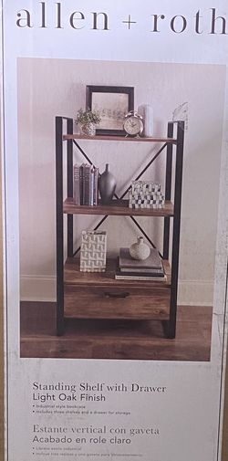 Oak 3-Shelf Bookcase