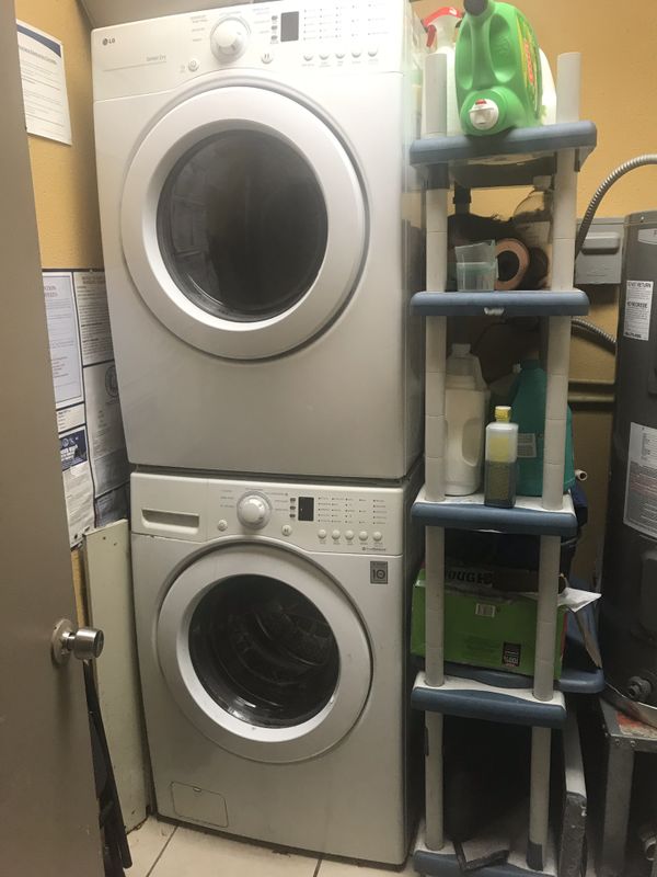 LG Stackable washer and dryer dryer works great washer has a leak
