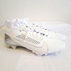 Nike Vapor Edge Pro 360 2 White Silver Football Cleats 