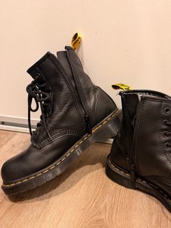 Steel toe Dr. Martens Black Leather Boots