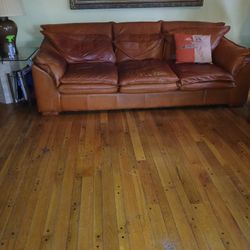 Leather Sofa 84 In Wide 34  Back To Front