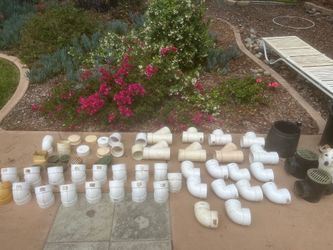 4” drain pipe fittings and miscellaneous pipe