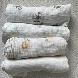 Cotton Muslin Swaddle 4-Pack
