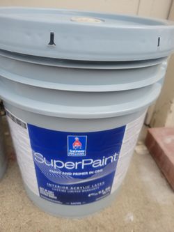 5 gallon Bucket light beige interior Superpaint paint