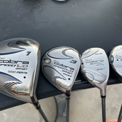 Cobra Speed LD Offset 1 Driver  + 3-Wood & Cobra Baffler 29° & 26° Hybrids — Mixed Club Set”