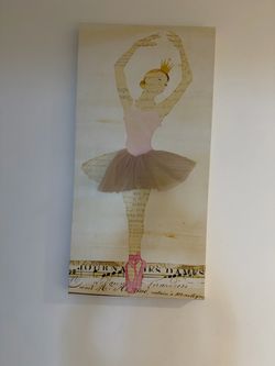 Ballerina Mixed Media Canvas Wall Art