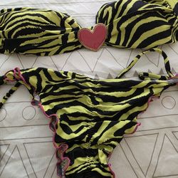 BLACK LIGHT TIGER STRIPED BIKINI
