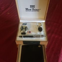 Father's Day present, set of watch, pen, wallet and a keychain