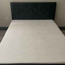 MOVING SALE — Full sized Mattress And Platform Bed Frame