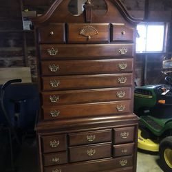 High Boy And Dresser With Mirror