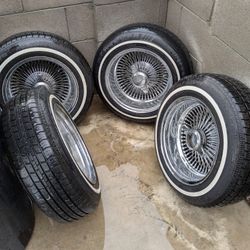 14x7 Spoke Wire Wheels 