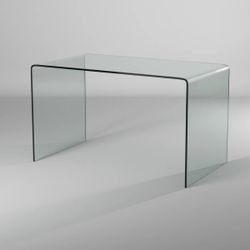 Glass Waterfall Desk