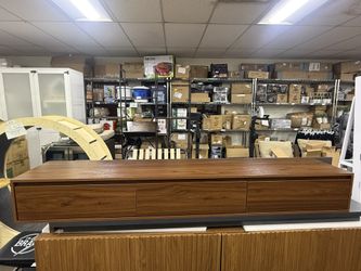 78.7 in. Retractable Mid-Century Modern Style TV Cabinet with 3 Drawers, Accommodating Up to a 78 in. TV