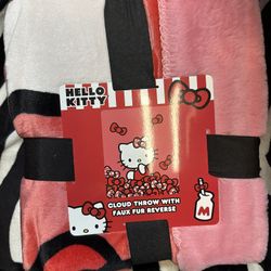 New Hello Kitty Throw Blanket $40
